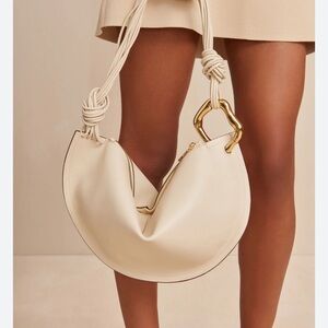 Cult Gaia Cream Fortune Cookie Bag